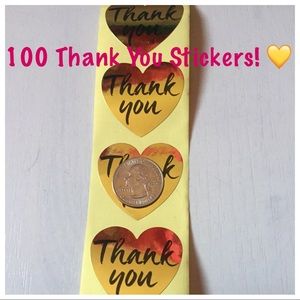 100 Thank You Stickers